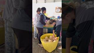 Amazing Steam Machine! Premium Coconut Shrink Wrap - fruit cutting skills