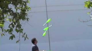 DailyJuggle[5 CLUB SITESWAP+FLAT THROWS]