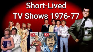 Short-Lived TV Shows: 1976-77