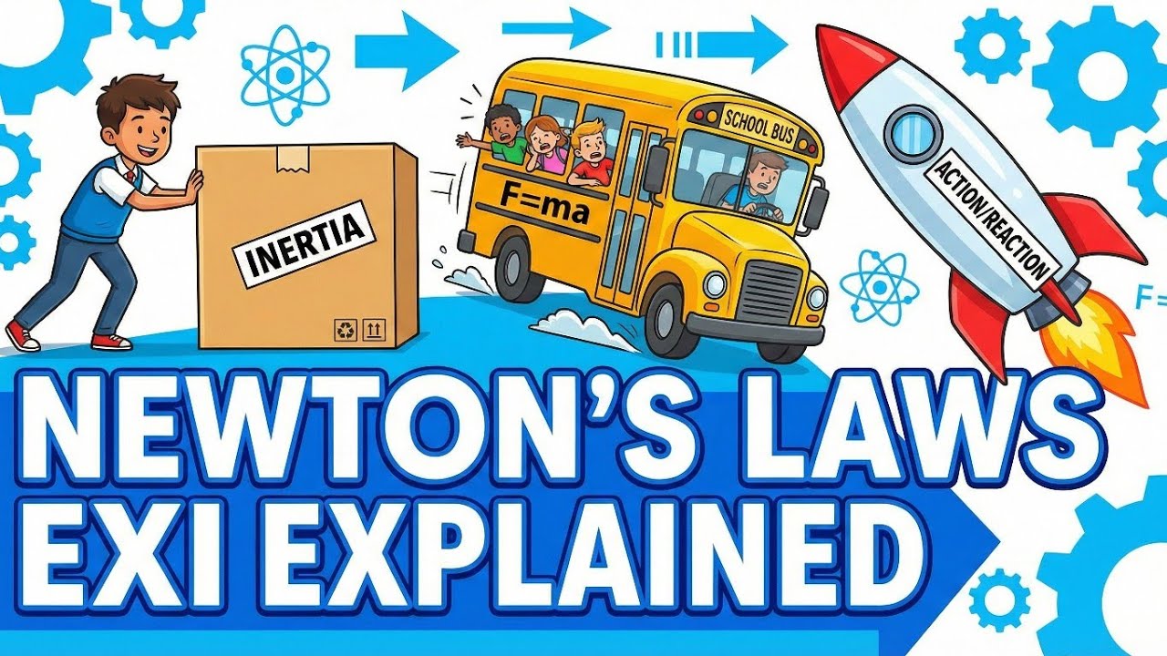 Newton’s 1st 2nd 3rd Law | Easy Explanation with Daily Life Examples 