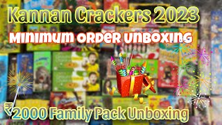 Kannan Crackers Unboxing | ₹2000 Family Pack Unboxing #crackers #sivakasicrackers2023