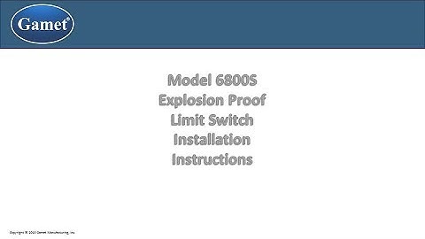 6800S Explosion Proof Limit Switch Retrofit
