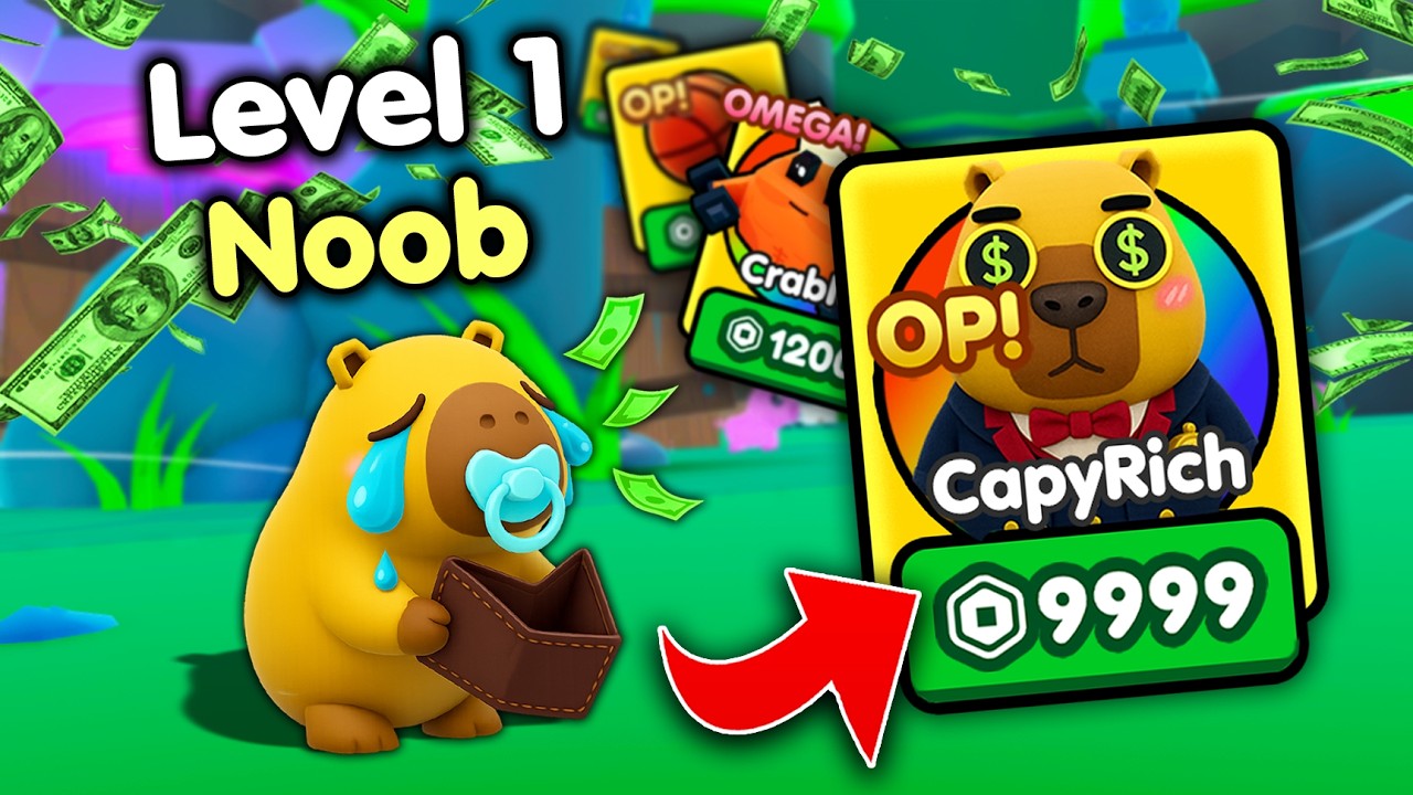 Начинаем сначала как нуб и покупаем ВСЁ в Capybara Evolution! (Roblox)