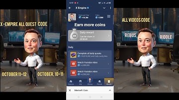 11 & 12 October Quest X Empire | Rebus | Riddle | Daily Combo | Video Code of the day |