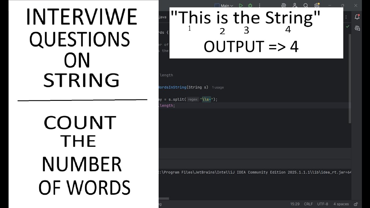 7. How to Count Words in a String in Java โ Simple Solution | String ...