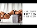 Mariemur leather harness and bodysuit try on