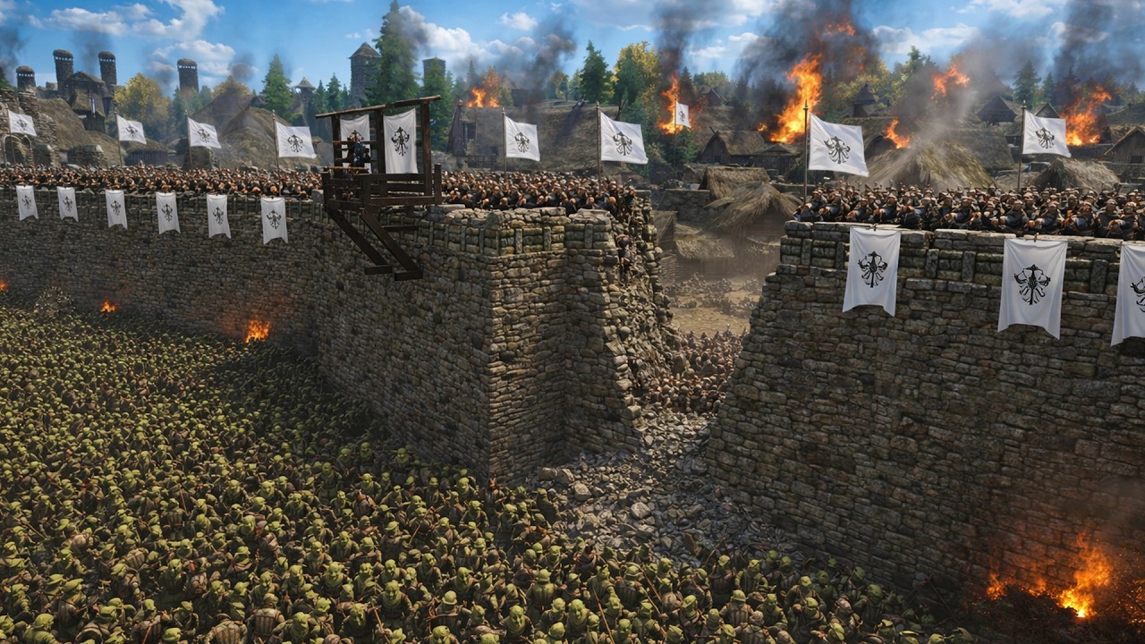 3,000 Goblins Siege Dwarves Castle with 500 Defender- LOTR | Mount & Blade 2 Bannerlord