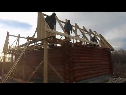 Установка ломаной крыши