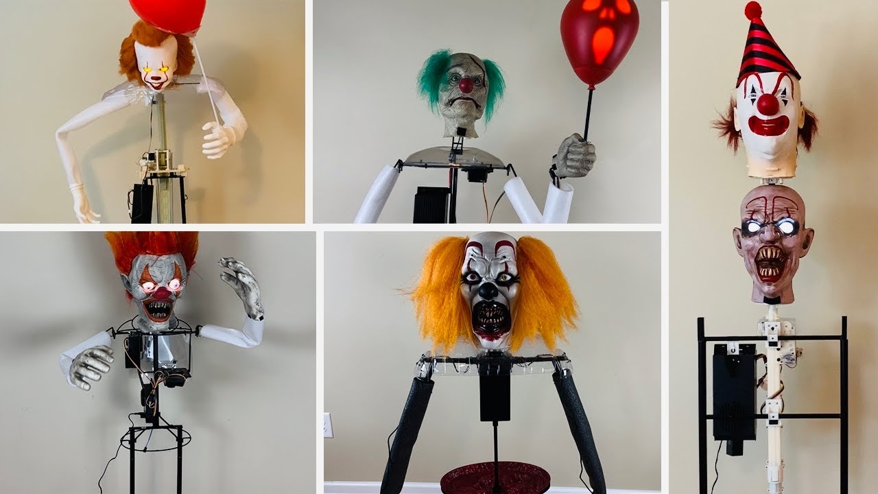 Clown Animatronic Mechanism Compilation 2