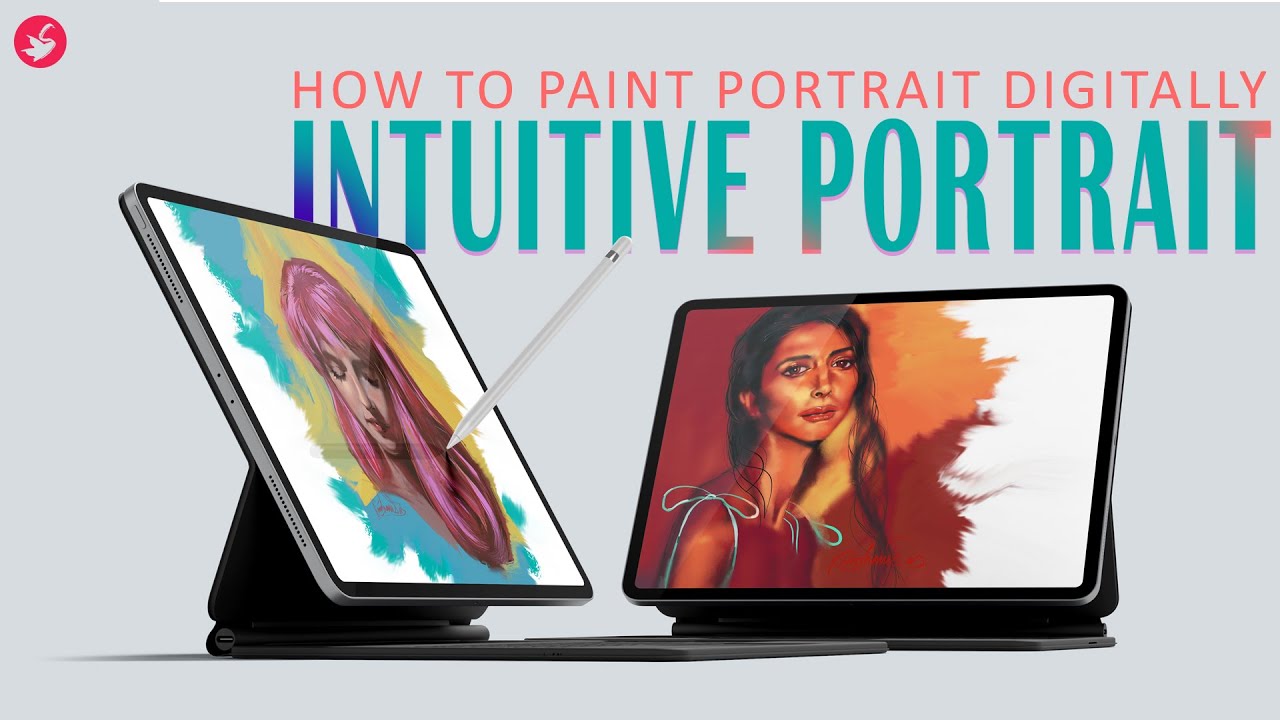 How To Paint Intuitive Portrait Digital Painting { S .1 - E . 18 ...