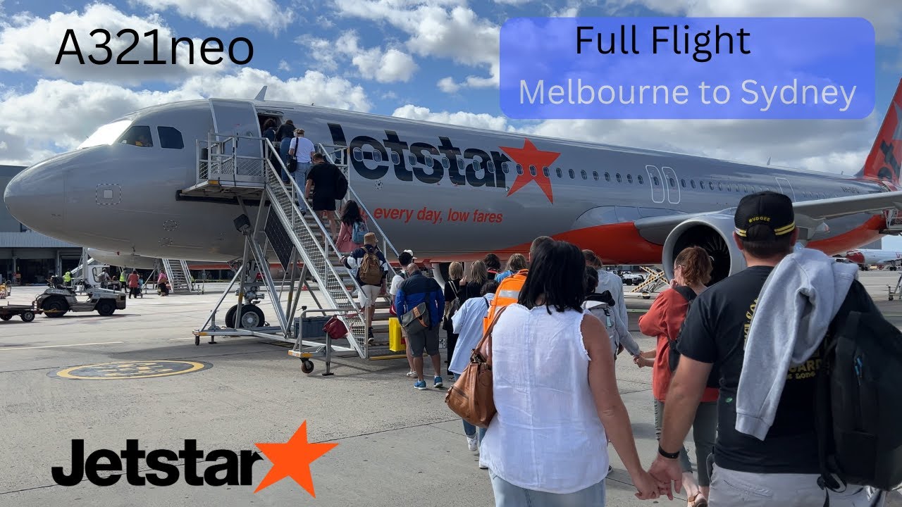 Full Flight Melbourne To Sydney Jetstar JQ512 A321neo YouTube Full Flight Melbourne To Sydney Jetstar JQ512 A321neo YouTube