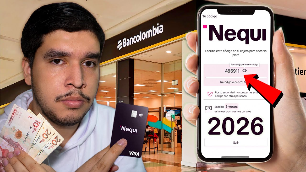 Como SACAR PLATA de NEQUI en Cajero y Corresponsal BANCOLOMBIA 2026 ✅