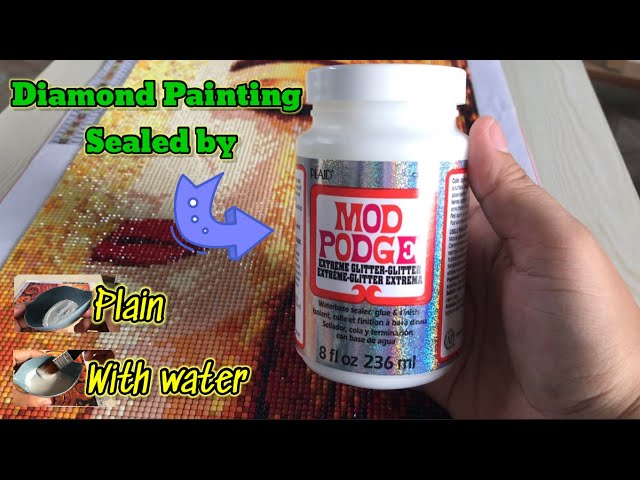 Sealing your Diamond Dot Art with Mod Podge 