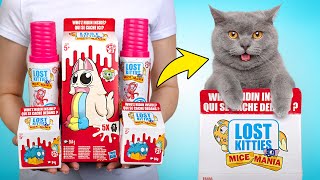 Ouverture de NOUVEAUX jouets Lost Kitties | Qui est caché à l'intérieur ? 🐁❤️🐈