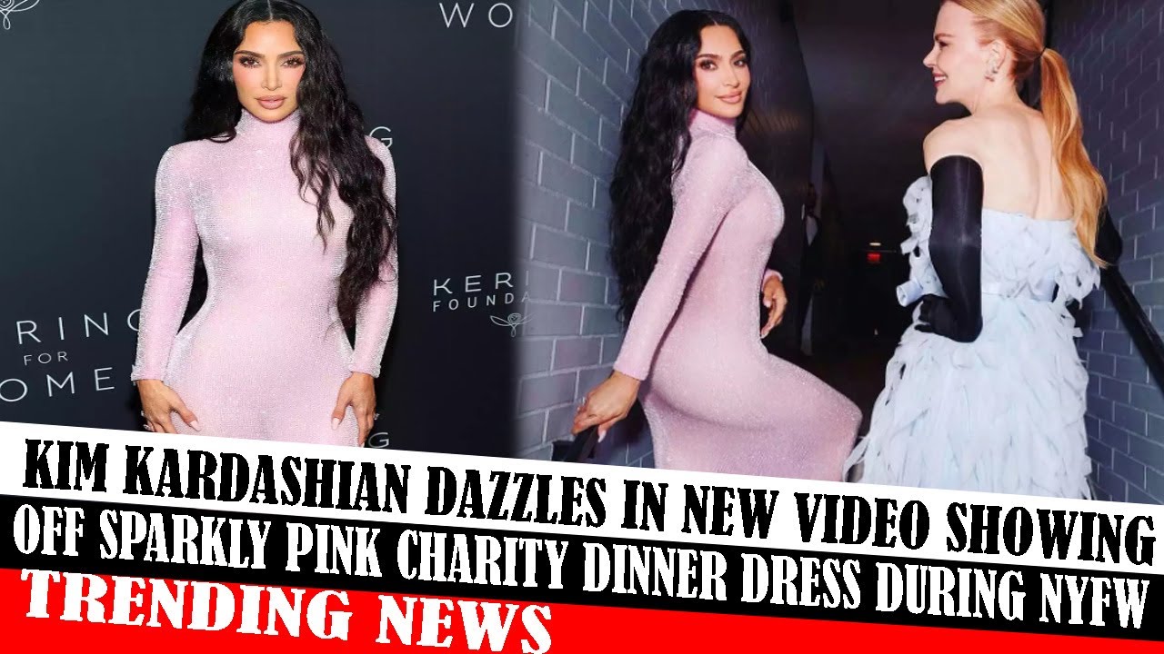 Kim Kardashian Dazzles In New Video Showing Off Sparkly Pink Charity