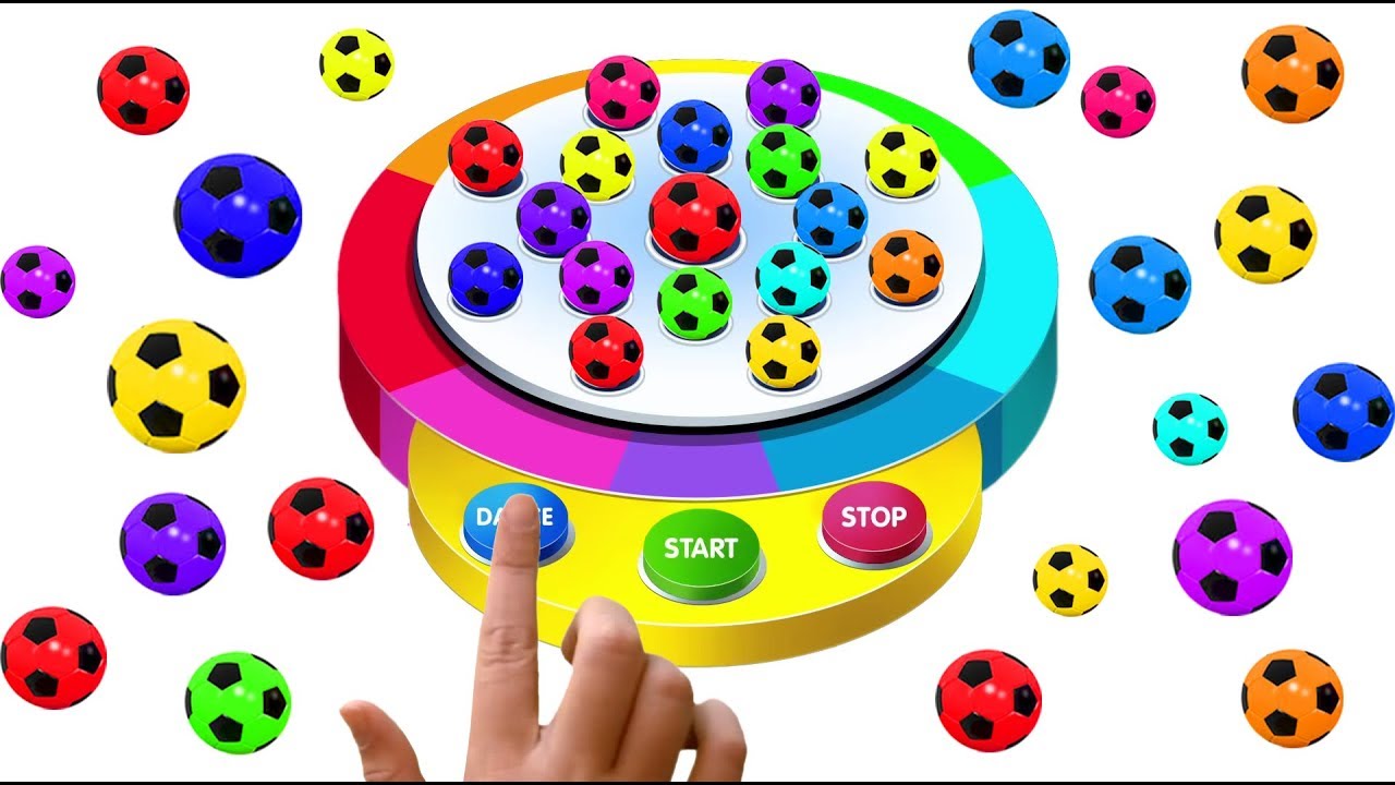 Learn Colors With 3D Soccer Balls Finger Family Nursery Rhymes Dancing
