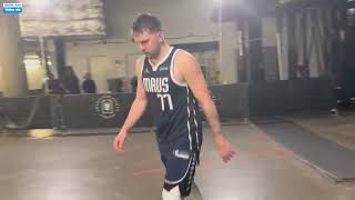 Very frustrated Luka Doncic & Mavericks team  after losing Game 4 tonight at AA Center (100-96 )
