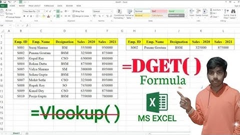 How to use DGET Formula in Excel | DGET Formula in Excel | Excel DGET Function