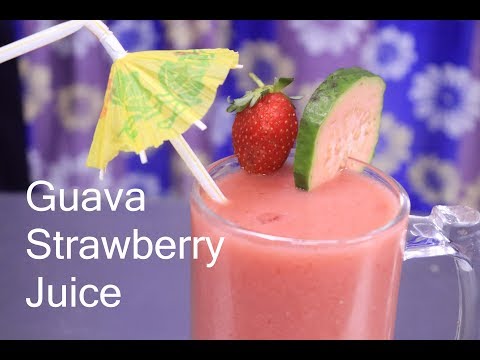 guava-strawberry-mix-juice-|-अमरुद-स्ट्रोबेरी-का-मिक्स-जूस