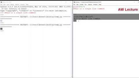 Single Line and Multi- Line Comments In Python
