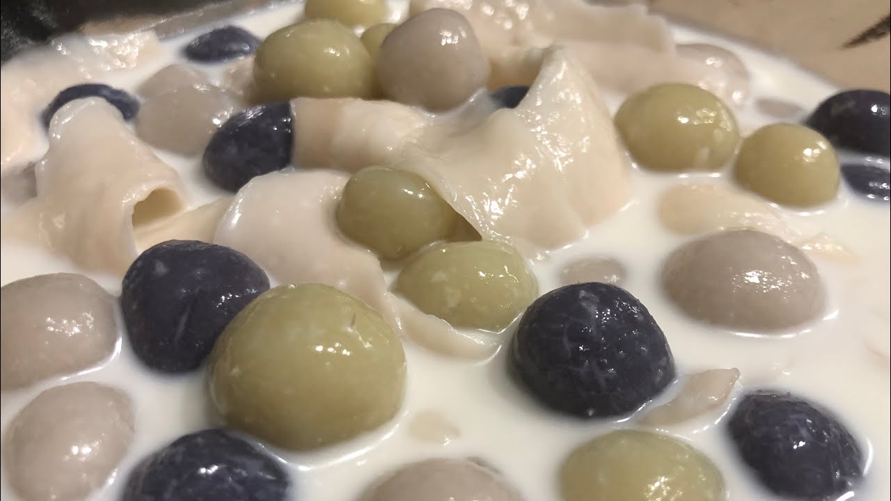 Lao/Thai Dessert How I Make Tapioca Balls & Young Coconut Meat in