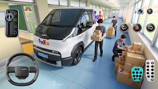Kia PV5 Cargo Van FedEx Delivery in Seoul | 3D Driving Class Gameplay screenshot 1
