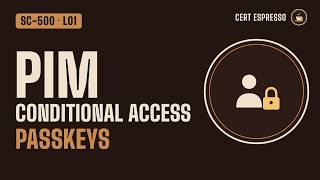 SC-500 Lesson 1: Securing Access with Entra ID | PIM, Conditional Access, Passkeys