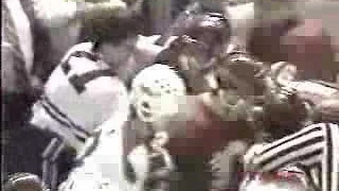 Flames - Canadiens bench clearing brawl 5/22/86 Fi...