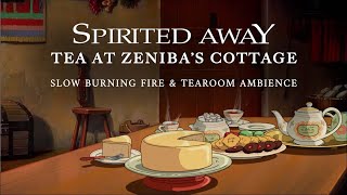 Spirited Away Tea \& Cozy Cottage Ambience(Gentle Fire, Pouring, \& Tearoom Sounds Studio Ghibli ASMR)