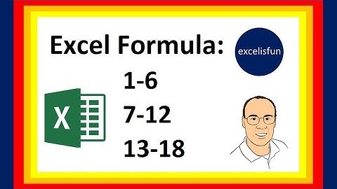 Excel Formula to Increment Numbers: 1-6, 7-12, 13-18 for Raffle Ticket - Excel Magic Trick 1585
