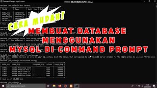 (CARA MUDAH) Membuat Database Menggunakan Mysql di Command Prompt atau cmd!!