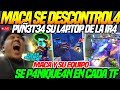 😲MACARIUS PVÑ3T34 su L4PT0P de la IR4 x HACER PLAYS de 1 sol😲MACA y SU TEAM se P4NIQUE4N en las TF