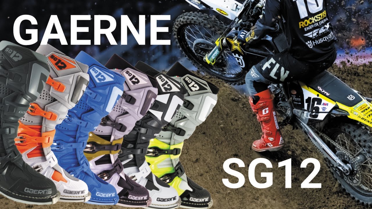 GAERNE SG12 Motocross- und Enduro-Stiefel in der Farbe solid rot