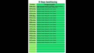 21 Days Conditioning Program