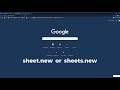 11 creating a new google sheet