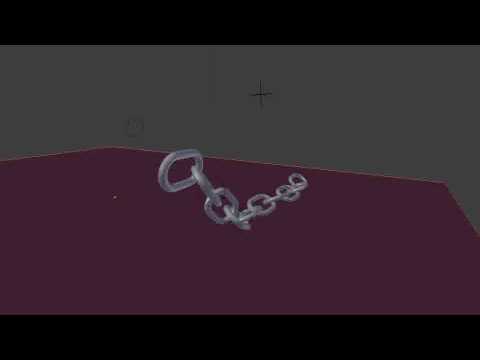 blender test21 テスト　物理シミュレーション　剛体　チェーン　その2