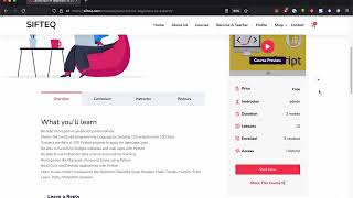 SIFTEQ : WEBSITE E-LEARNING