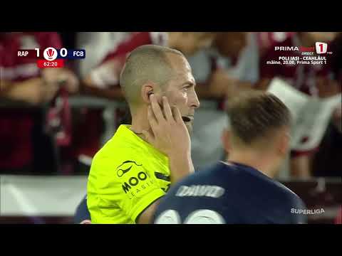 GOOOL! Rapid - Botoșani 1-0. Baroan, primul gol în Giulești! Cinci minute s-a stat la VAR