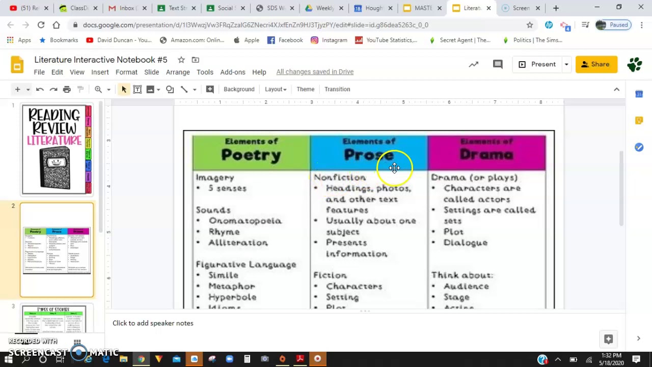 Literature Interactive Notebook #5 - YouTube