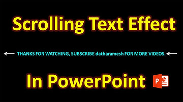 Continuous Scrolling Text Effect In PowerPoint