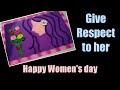 Womens day special rangoli  easy woman day rangoli  easy rangoli  rangoli womans day  girl 