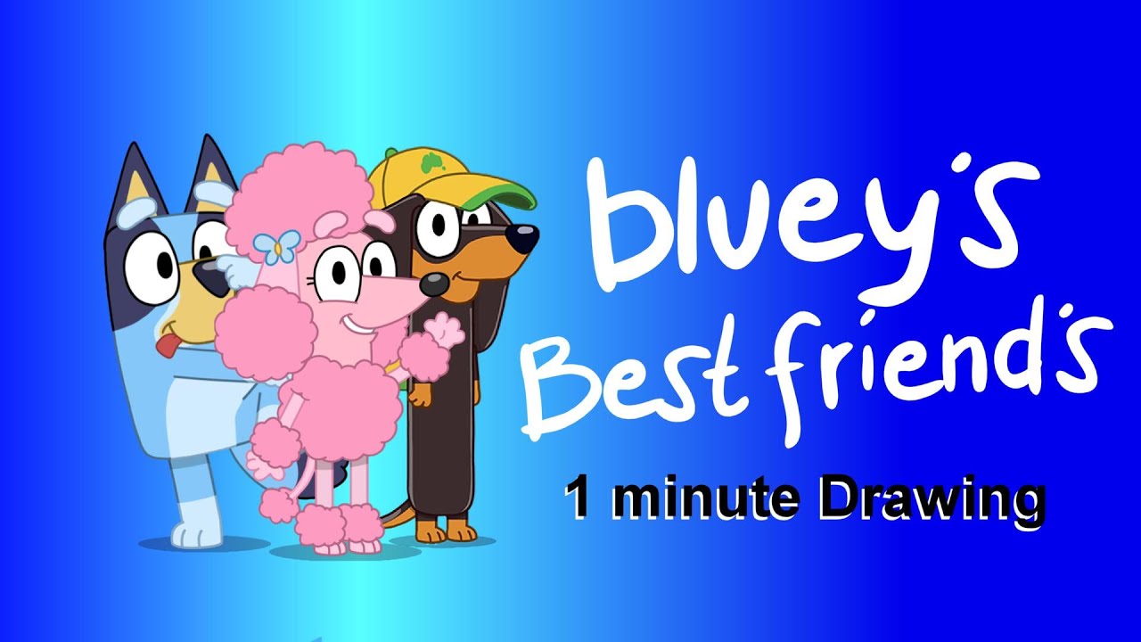 Bluey And Her Best Friends They Were So Cute Drawing Disney Junior