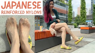 Japanese Cooling Reinforced Toes Pantyhose Review Nylons Tights Hosiery Feet Soles Flats Shoeplay