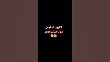 لا تهرب انه اجمل صوت القرآن الكريم  🤲🤲