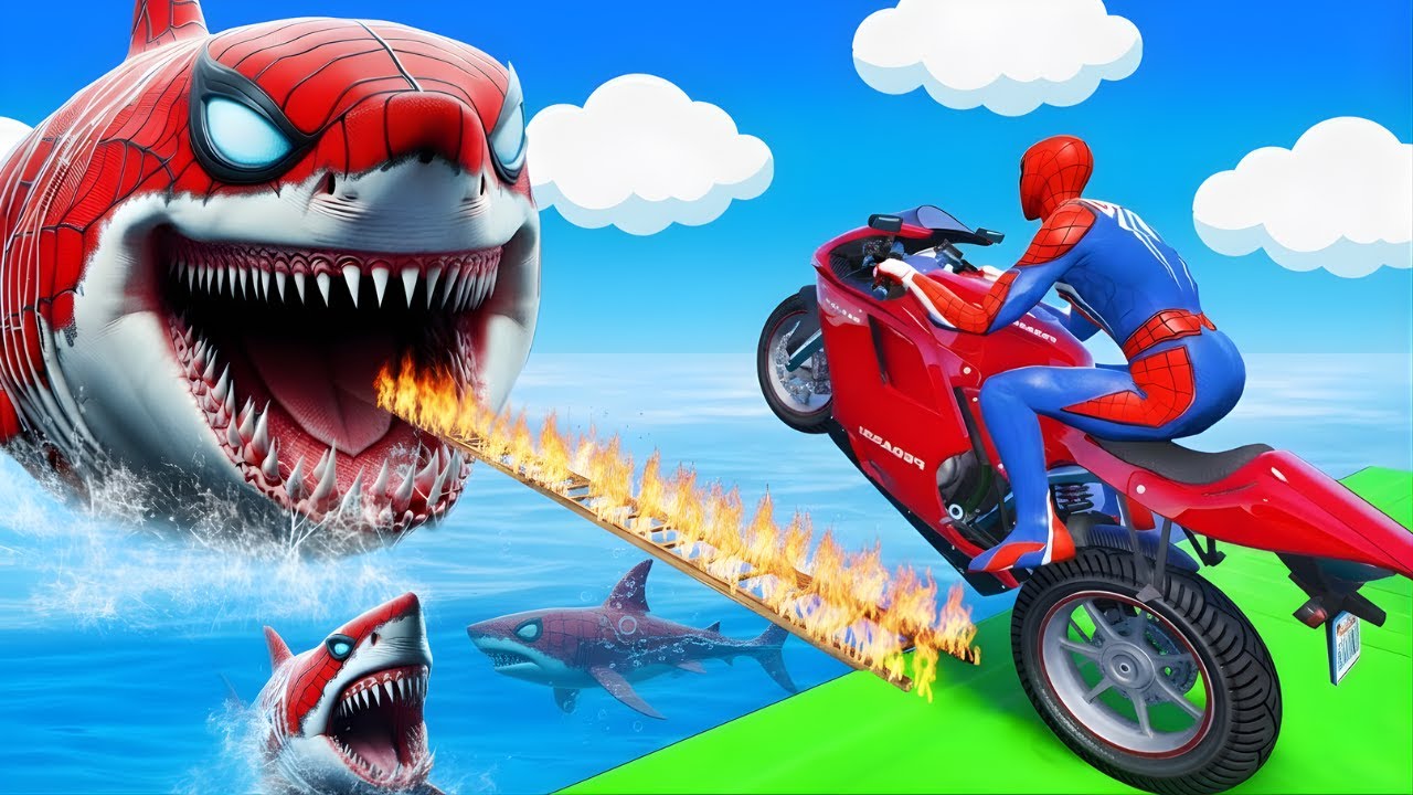 GTA V Superheroes Crazy Race Challenge with Super Cars | GTA 5 Spiderman Car Stunt Race