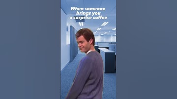 A surprise coffee makes everyone