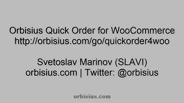 Orbisius Quick Order for WooCommerce