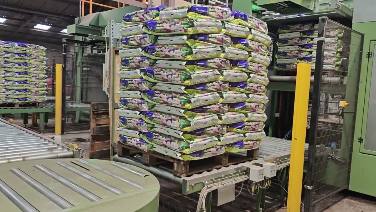 Three turnkey peat compost bag packing lines