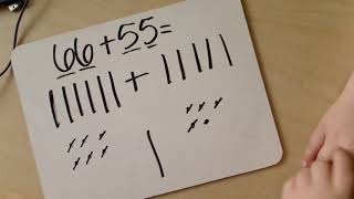 2 digit addition with drawing base-10 blocks