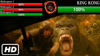 King Kong VS Helicopters Fight Scene Healthbars And Prasentage | Kong skull island 2017 (Full HD)